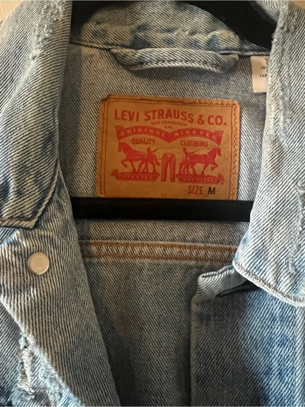 Levi's Light Wash Distressed Denim Jacket - Men's - Picture 2 of 3